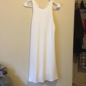 Zara backless white shift dress